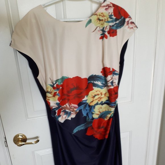 Vfemage Floral Cap Sleeve Bodycon Dress - Picture 1 of 3